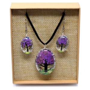 Pressed Flowers – Tree of Life set – Lavender