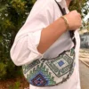 bG9jYWw6Ly9tZWRpYS8xSC9FRC82MFIzMEMxRzZXVDNFRDFIL2E3OGE5MDc1LmpwZWc.webp Jacquard Hobo Bag - Geo-Green (brown strap)