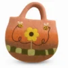 Sun Flower and Bees Felted Bag
