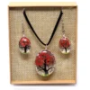 Pressed Flowers – Tree of Life set – Coral