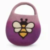 Water Felted Bee Bag - One Handle with Magnet - Lavender Shades