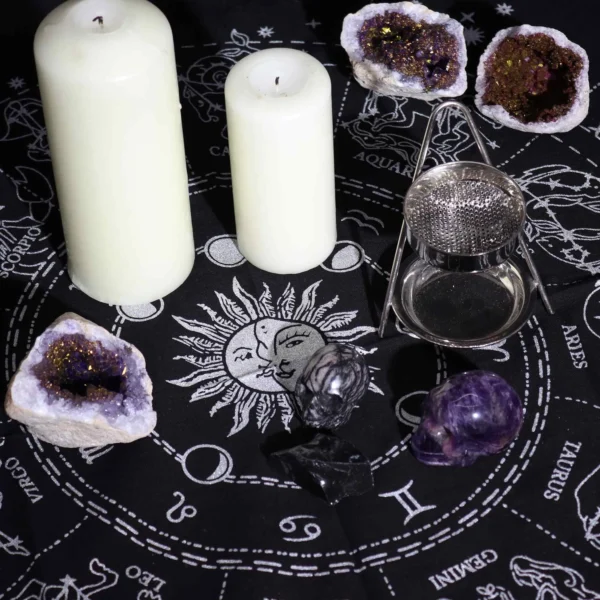 bG9jYWw6Ly9tZWRpYS8xSy8wQy82MFIzMEMxRzZXVDMwQzFLL2U5Njk5NmE0LmpwZWc.webp Esoteric Fringed Altar Cloth - Horoscope