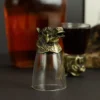 Gift Set of 12 Bottom Up Shot Glasses (25ml) - Forest and Mystical Creatures - Antique Bronze