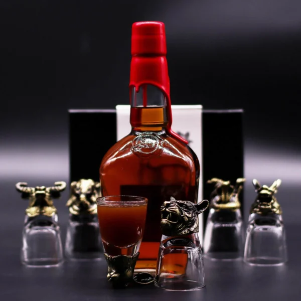 Gift Set of 6 Shot Glasses (50ml) - Mystical Creatures - Antique Bronze