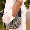 bG9jYWw6Ly9tZWRpYS8xTi9FRC82MFIzMEMxRzZXVDNFRDFOLzY2NzA2YzFmLmpwZWc.webp Jacquard Hobo Bag - Grey Metro (black strap)