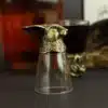 Gift Set of 12 Bottom Up Shot Glasses (25ml) - Forest and Mystical Creatures - Antique Bronze