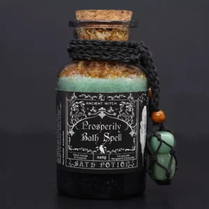 bG9jYWw6Ly9tZWRpYS8xUS8yQy82MFIzMEMxSjY0U0syQzFRL2Y4NThmNjJjLmpwZw.webp Ancient Witch Bath Spell Potion and Aventurine Crystal Amulet - Prosperity