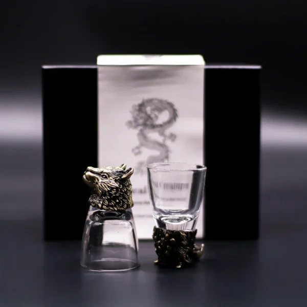 bG9jYWw6Ly9tZWRpYS8xUy9DRS82MFIzMEMxSjY0UktDRTFTL2RkMWNlYTUxLmpwZw.webp Gift Set of 6 Shot Glasses (50ml) - Wild Forest Creatures - Antique Bronze