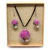 Pressed Flowers – Tree of Life set – Bright Pink