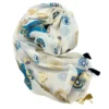 Nomad Sari On the Med Collection - Pareo - White - Blue and Gold Evil Eye Design