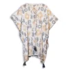 Nomad Sari On the Med Collection - Kaftan - Gold and Blue Greek Motiff - Handpainted