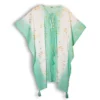 Nomad Sari On the Med Collection - Kaftan - White, Turquoise and Gold Fish Design