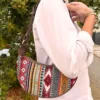 bG9jYWw6Ly9tZWRpYS9TSy9FQy82MFIzMEMxRzZXVDNFQ1NLLzBlZjRjOWVmLmpwZWc.webp Jacquard Hobo Bag - Rich Browns (brown strap)