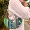 bG9jYWw6Ly9tZWRpYS9TUS9FQy82MFIzMEMxRzZXVDNFQ1NRLzkyMTA2YWZhLmpwZWc.webp Jacquard Hobo Bag - Bold Greens (brown strap)