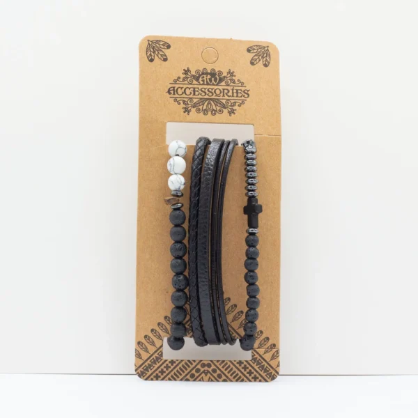 bG9jYWw6Ly9tZWRpYS9TUi9HRC82MFIzMEMxRzZXU0tHRFNSLzQyYzYwNGExLmpwZWc.webp Mens Premium Bracelet Sets - City Slicker Blacks (asst)