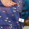Nomad Sari On the Med Collection - Pareo - Sea Blue and Gold Fish Design