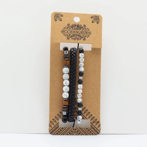 bG9jYWw6Ly9tZWRpYS9TUy9HRC82MFIzMEMxRzZXU0tHRFNTLzExYjc3YWI1LmpwZWc.webp Mens Premium Bracelet Sets - City Slicker Blacks (asst)