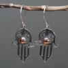 Silver and Gold Earring - Hamsa