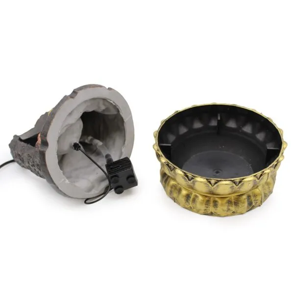 bG9jYWw6Ly9tZWRpYS85Ti8wRC82MFIzMEMxRzZSVkswRDlOLzlmNzY3NmFiLmpwZWc.webp Tabletop Water Feature - 30cm - Golden Meditating Buddha