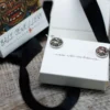 Silver and Gold Earring - Hamsa