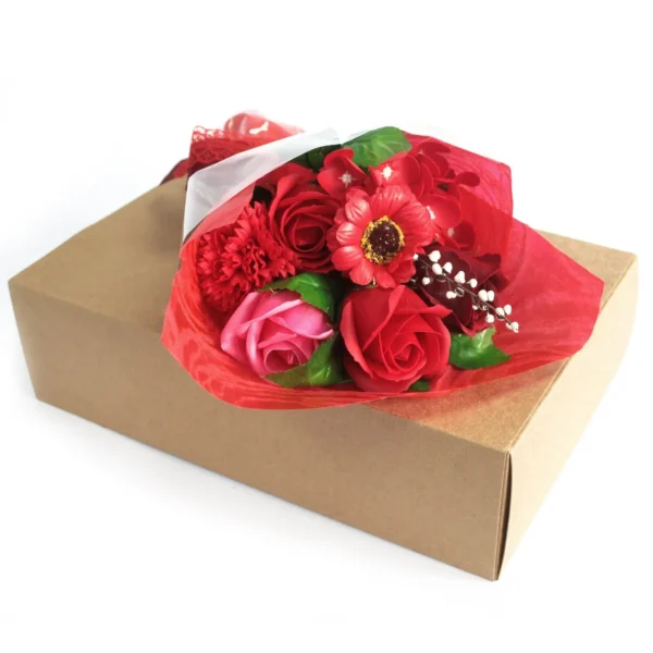 bG9jYWw6Ly9tZWRpYS8xUy9FRC82MFIzMEMxRzZHV0tFRDFTLzg4NmRiY2IzLmpwZWc.webp Red Boxed Hand Soap Flower Bouquet - Special