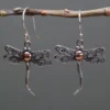 Silver and Gold Earring - Dragonflies