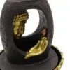 bG9jYWw6Ly9tZWRpYS9IUi8wRC82MFIzMEMxRzZSVkswREhSL2QyMTUwMTJjLmpwZWc.webp Tabletop Water Feature - 30cm - Golden Buddha and Vitarka Mudra