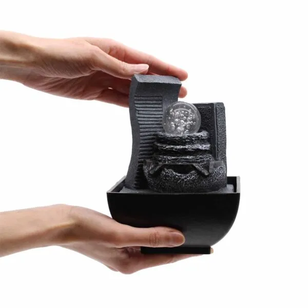 bG9jYWw6Ly9tZWRpYS9TSC8wRC82MFIzMEMxRzZSVkswRFNILzY2ODNkMWI3LmpwZWc.webp Tabletop Water Feature - 18cm - Cascading Rock Formation