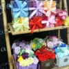Set of 3 Soap Flower Heart Box - Lavender Roses