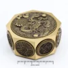 Solid Brass Feng Shui Fortune Spinner: Dragon and Lucky Cat Edition