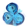 Set of 3 Soap Flower Heart Box - Lavender Roses