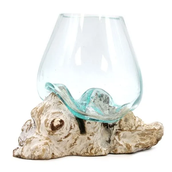 bG9jYWw6Ly9tZWRpYS85Si80RS82MFIzMEMxRzZSVDM0RTlKL2I0MzYyNmU4LmpwZWc.webp Molten Glass on Whitewash Wood - Large Bowl