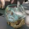 Molten Glass on Wood - Small Bowl