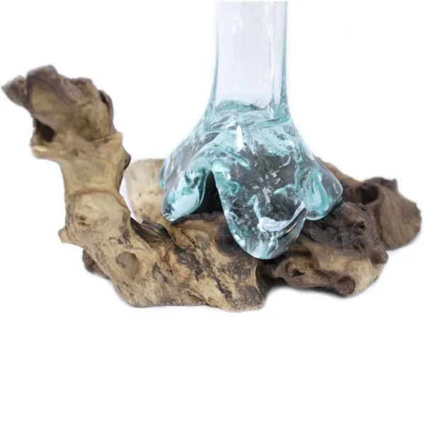 bG9jYWw6Ly9tZWRpYS8xRy84RC82MFIzMEMxRzZNU0s4RDFHLzc0OGVhZjgwLmpwZWc.webp Molten Glass on Wood - Vase