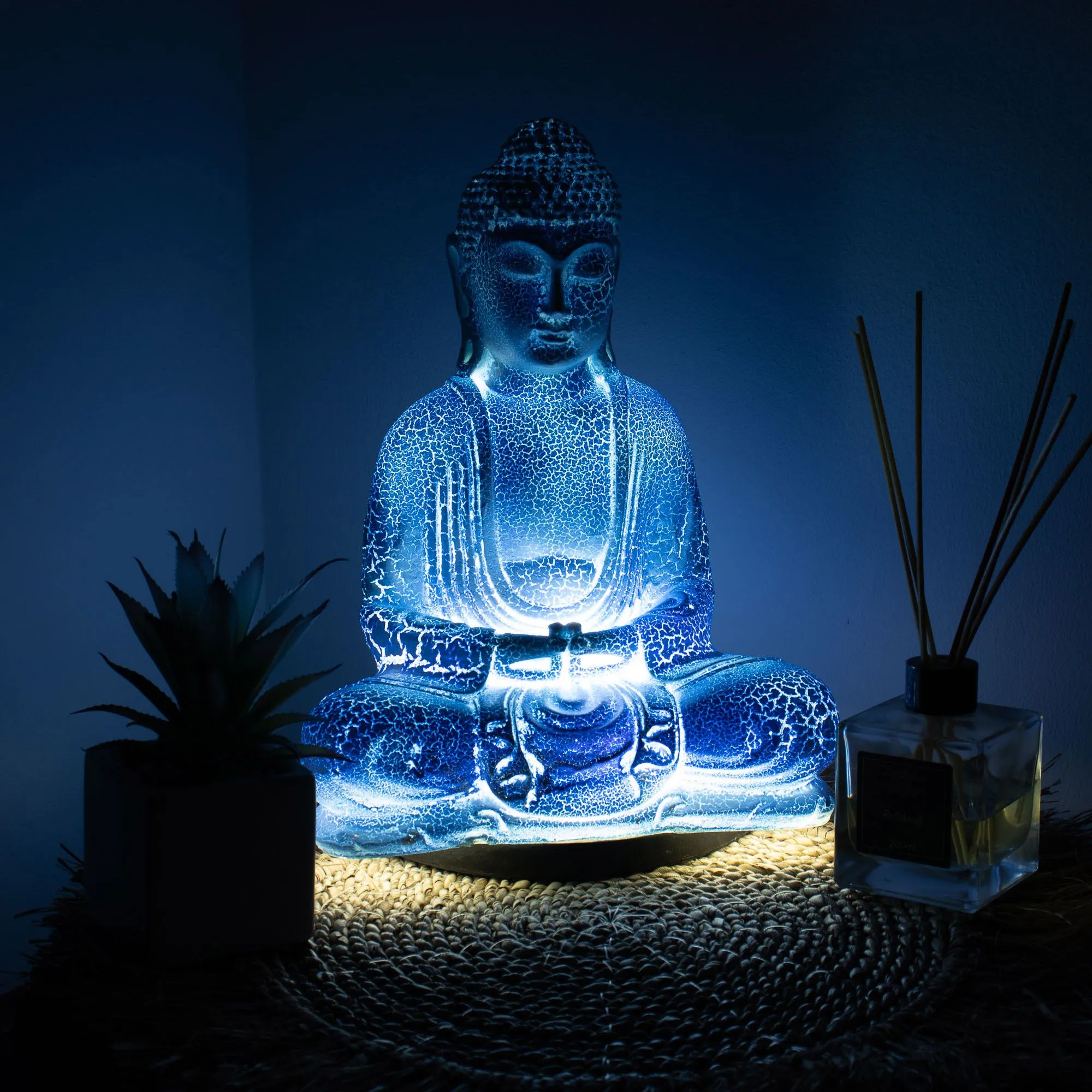 Tarot gifts for beginners. Ambient lighting gifts - Blue Buddha lamp