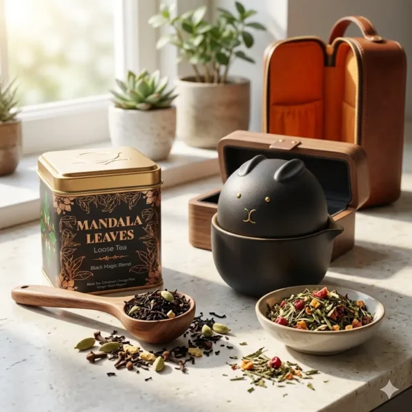 Wellness Gift Basket Examples Magic Herbal Tea Gift Set Black Money Cat