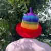 Festival Accessories - Rainbow Sauna Hat - felt