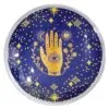 Triple Leg Enamelled Offering Plate - Hamsa Midnight Blue