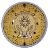 Triple Leg Enamelled Offering Plate - Hands and Sun