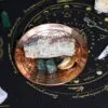 Best Housewarming Gifts With Personality. Smudge Sticks and brass offering plate.
