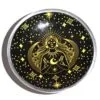 Triple Leg  Enamelled  Offering Plate - Gold Goddess on Black