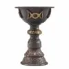 Antique Copper Ritual Goblet with Triple Moon 8x13cm