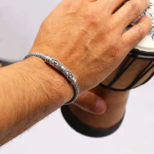 Quirky Jewellery - Silver and Gold Bracelet Single Chain Unisex