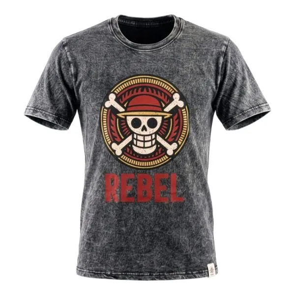 Nomad Sari Stonewashed Cotton T-Shirt - Rebel - Charcoal - Medium