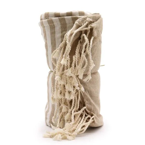bG9jYWw6Ly9tZWRpYS85SC80Qy82MFIzMEMxRzZNVzM0QzlILzJiMGYxYmY4LmpwZWc.webp Cotton Pario Towel - 100x180 cm - Warm Sand