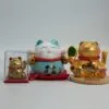 Mini Solar Powered Money Cat in Box - Yellow