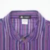 Nomad Sari Grandad Shirt - Black Purple - Large