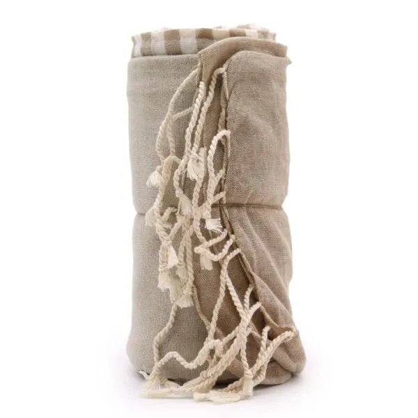 bG9jYWw6Ly9tZWRpYS85Sy80Qy82MFIzMEMxRzZNVzM0QzlLL2YwMTgzNjk1LmpwZWc.webp Cotton Pario Towel - 100x180 cm - Warm Sand