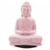 Meditation Buddha Lamp Cherry Crackle - Oval Stand