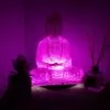 Meditation Buddha Lamp Cherry Crackle - Oval Stand